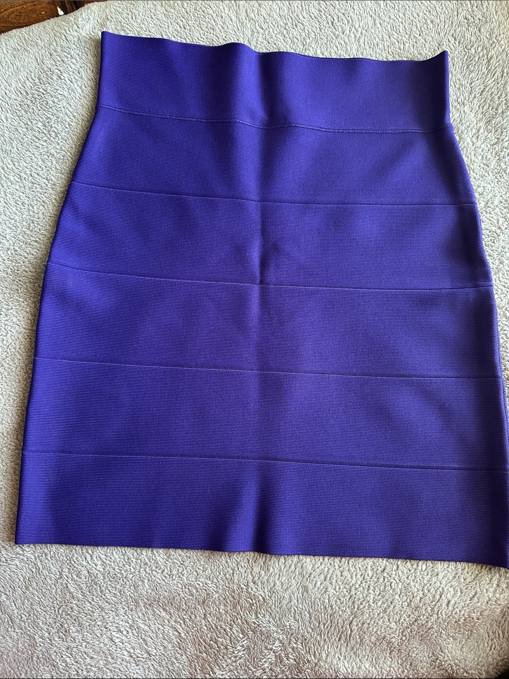 BCBGMaxAzria Vibrant Purple High-Rise Bandage Mini Skirt